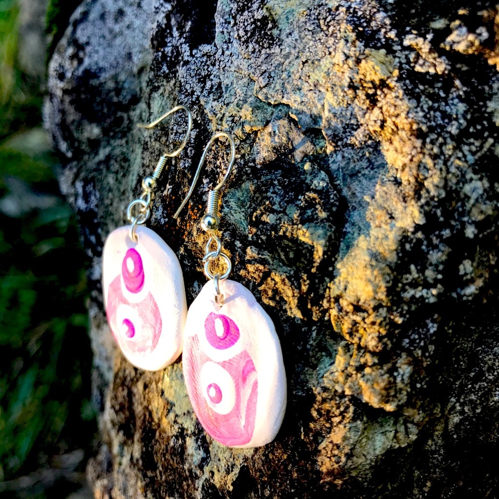 Love grenades- hand sculpted earrings